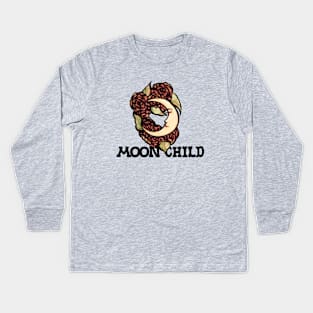 Moon Child Kids Long Sleeve T-Shirt